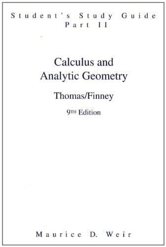 Student Study Guide Part 2 for Calculus