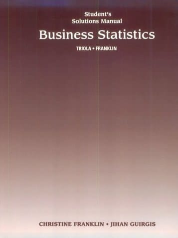 Student Solutions Manual for Business Statistics