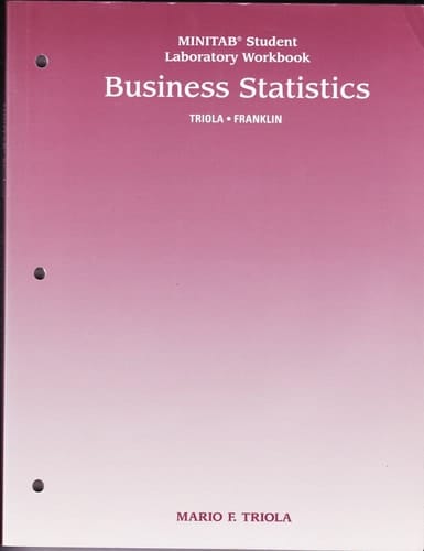 Business Statistics Minitab Laboratory Manual