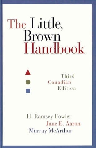 Little, Brown Handbook, The, Third Canadian Edition