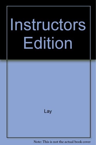 Linear Algebra And it's Applications (Instructors Edition)