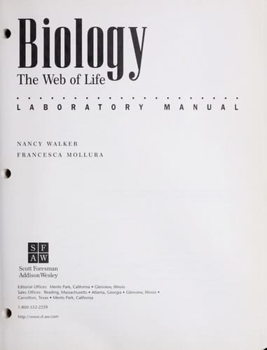 Biology: The Web of Life Laboratory Manual Teacher's Edition