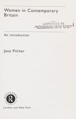 Women in contemporary Britain: an introduction.