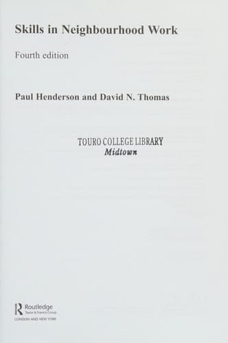 Skills in neighbourhood work