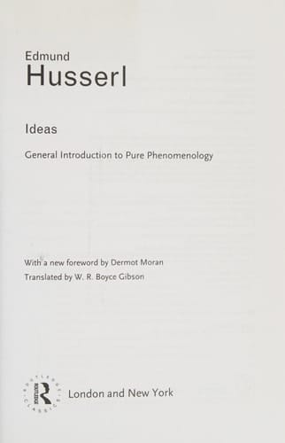 Ideas: general introduction to pure phenomenology