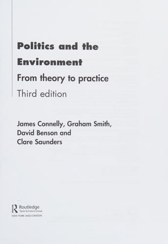 Politics and the environment: from theory to practice