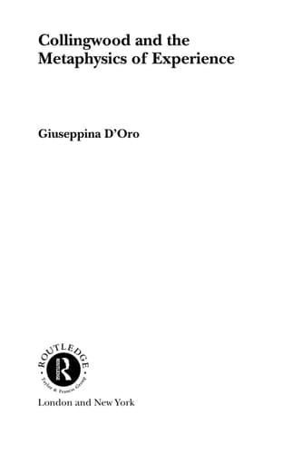 Collingwood and the metaphysics of experience