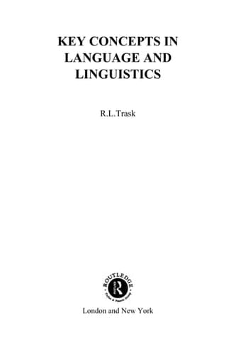 Key concepts in language and linguistics