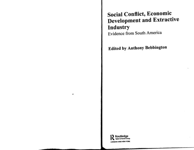 Social conflict, economic development and the extractive industry: evidence from South America