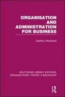 Organisation and Administration for Business