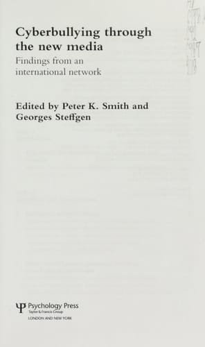 Cyberbullying through the new media: findings from an international network