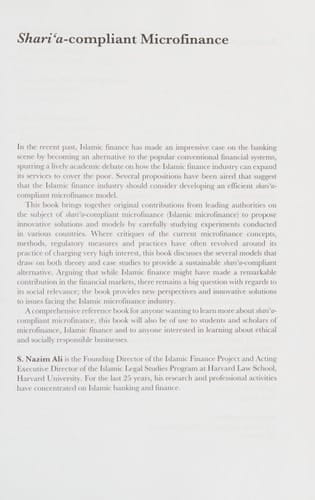 Shari'a-compliant: microfinance