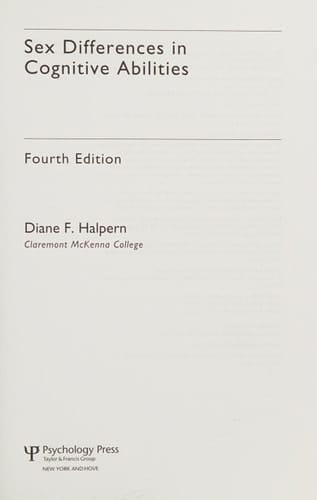 Sex differences in cognitive abilities