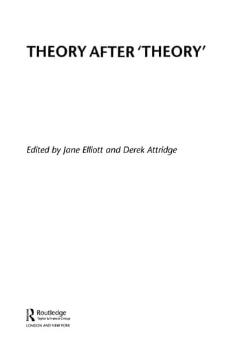 Theory After 'Theory'