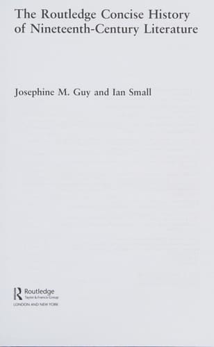 The Routledge concise history of nineteenth century literature