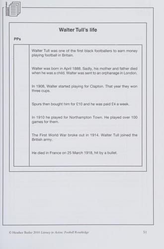Literacy in action: football : 24 flexible lessons for ages 9-11