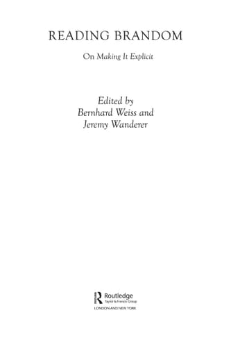 Reading  Brandom: on making it explicit