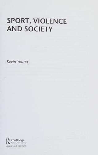 Sport, Violence and Society