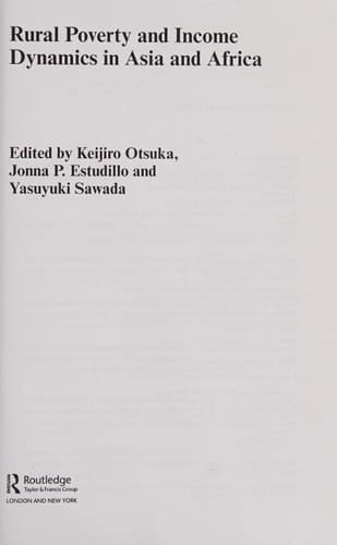 Rural poverty and income dynamics in Asia and Africa