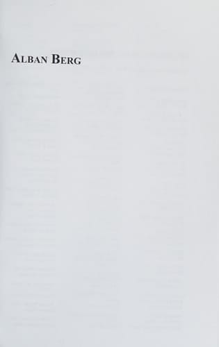 Alban Berg: A Research and Information Guide (Routledge Music Bibliographies)