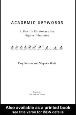 Academic Keywords: A Devil's Dictionary for Higher Education