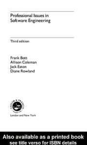 Professional Issues In Software Engineering