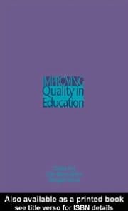 Improving Quality in Education