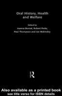 Oral History, Health And Welfare