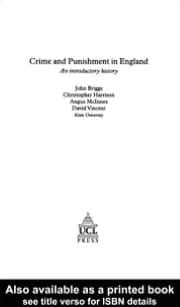 Crime and Punishment in England: An Introductory History
