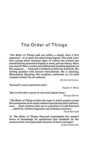 The order of things