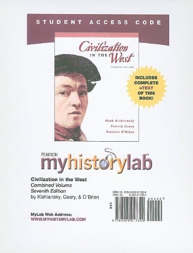 MyHistoryLab with Pearson eText -- Standalone Access Card -- for Civilization in the West, Combined Volume (7th Edition)