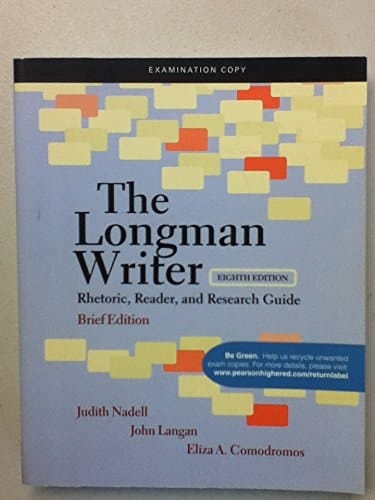 The Longman Writer Rhetoric, Reader, and Research Guide Brief Edition Examination Copy
