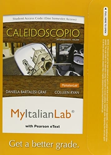 Myitalianlab With Pearson Etext Access Card for Caleidoscopio, One Semester Access