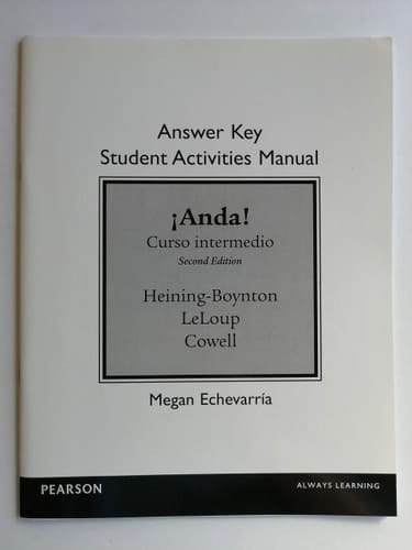 SAM Answer Key for ¡Anda! Curso elemental