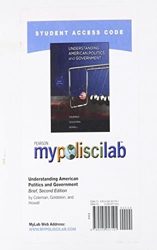 MyPoliSciLab Student Access Code Card for Understanding American Politics and Government, Brief Edition (Standalone) (2nd Edition)