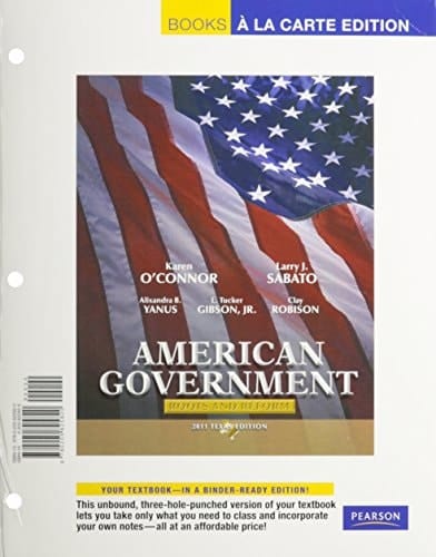 American Government: Roots and Reform, 2011 Texas Edition, Books a la Carte Plus MyPoliSciLab -- Access Card Package (6th Edition)