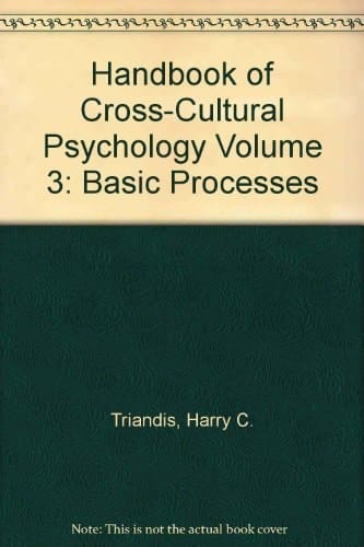 Handbook of Cross-Cultural Psychology Volume 3: Basic Processes