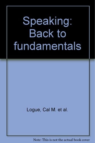 Speaking: Back to fundamentals