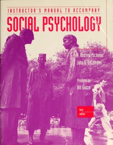 Social Psychology: Instructor's Manual: Understanding Human Interaction