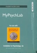 Invitation to Psychology MyPsychLab Access Code Card