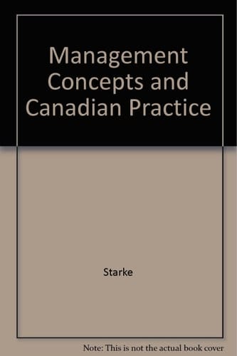 Management Concepts and Canadian Practice