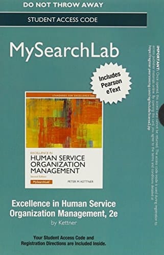 MySearchLab with Pearson eText -- Standalone Access Card -- for Excellence in Human Service Organization Management (2nd Edition)