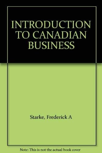 INTRODUCTION TO CANADIAN BUSINESS