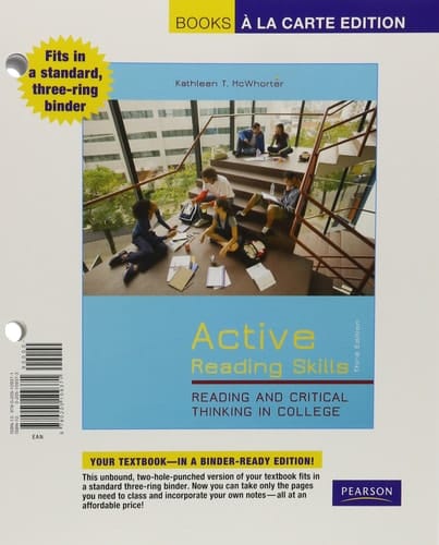 Active Reading Skills: Reading and Critical Thinking in College, Books a la Carte Edition (3rd Edition)