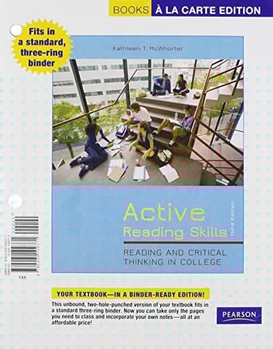 Active Reading Skills: Reading and Critical Thinking in College, Books a la Carte Plus MyReadingLab with eText -- Access Card Package (3rd Edition)