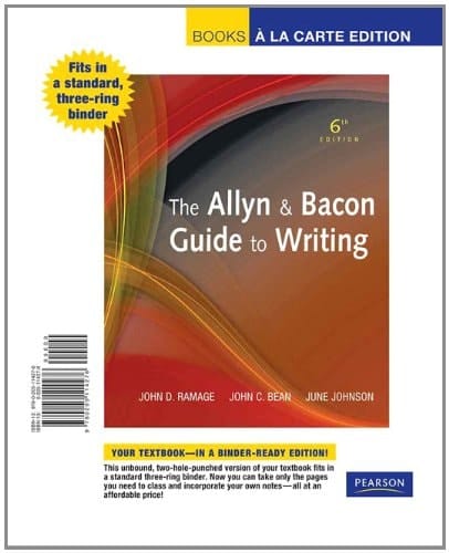 The Allyn & Bacon Guide to Writing, Books a la Carte Edition (6th Edition)