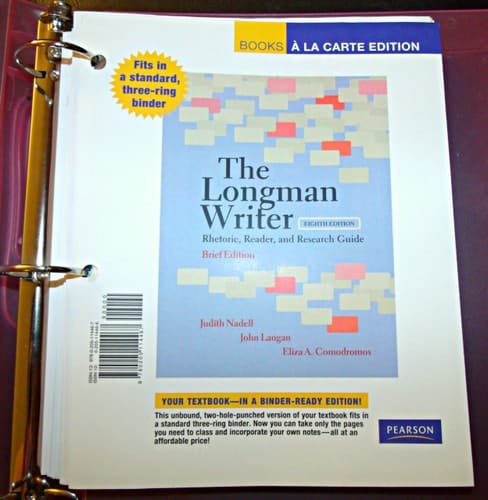 The Longman Writer: Rhetoric, Reader, and Research Guide, Brief Edition, Books a la Carte Edition (8th Edition)
