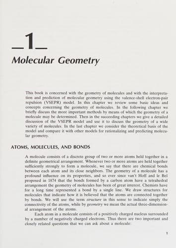 The Vsepr Model of Molecular Geometry