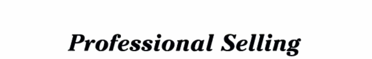 Professional Selling