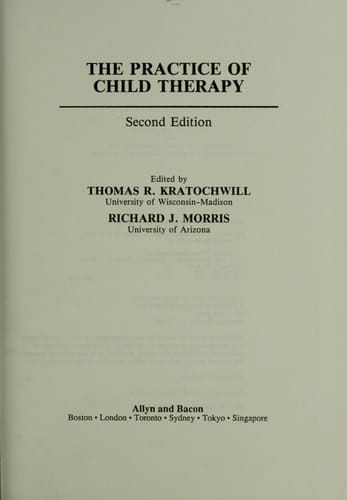 Practice Of Child Therapy